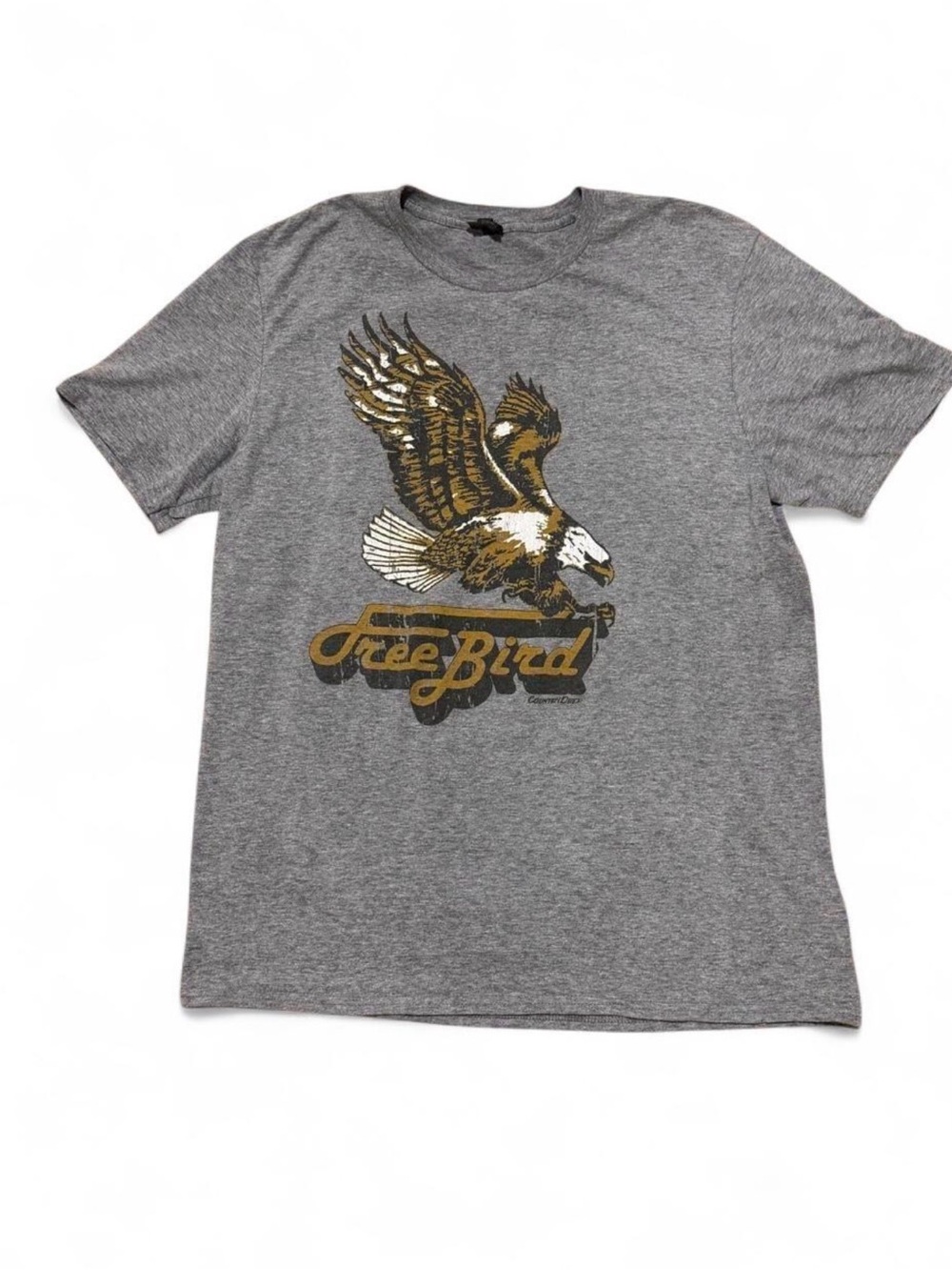 Gray 'Free Bird' Eagle Graphic Men's T-Shirt